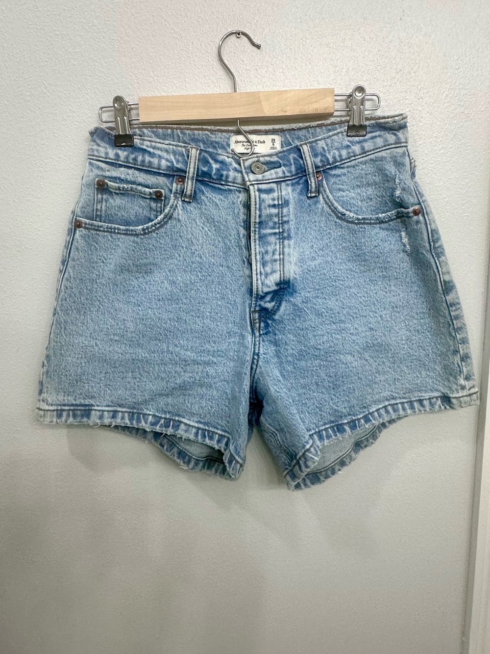 Abercrombie & Fitch Light Wash Denim Shorts